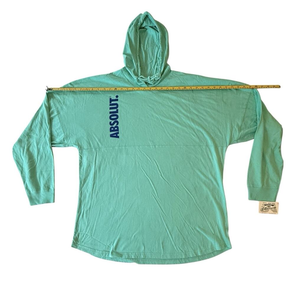 J. America Hooded Game Day Jersey Absolut. Mint Green XXL T-Shirt Cotton NWT - Picture 7 of 16
